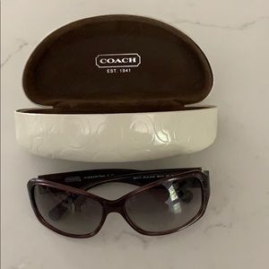Barely worn coach sunglasses with case